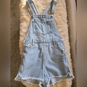 American Eagle Outfitters Blue Denim Short Overalls XS